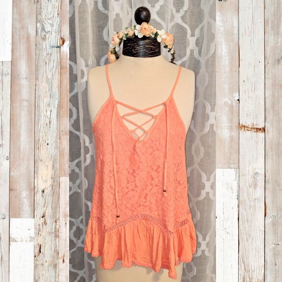 Coco & Jamison Tops - ❣️SOLD ELSEWHERE❣️ Summer Lace Up Tank